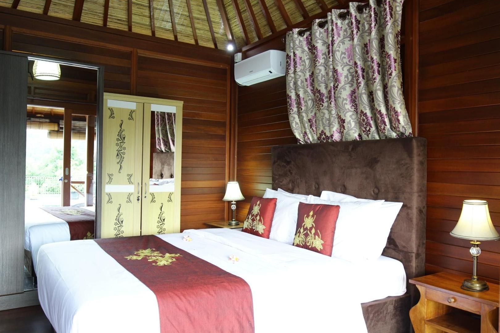 A bungalow room at Puri Karang